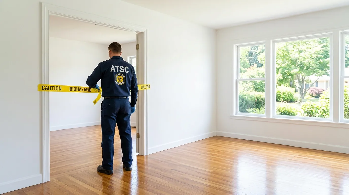 Certified biohazard cleanup crew performing Crime Scene Cleanup in Warren Township